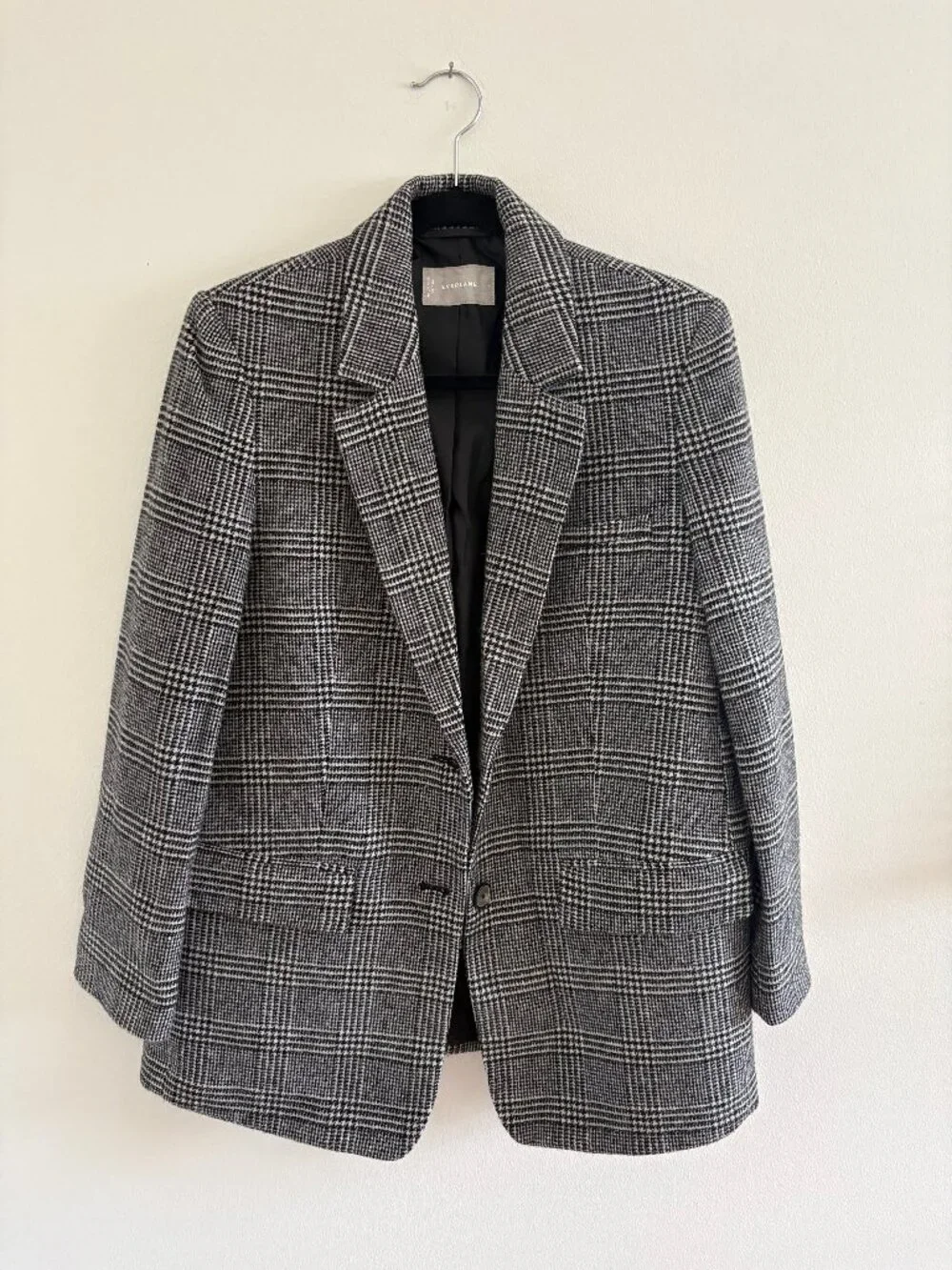Everlane Plaid Wool Blazer